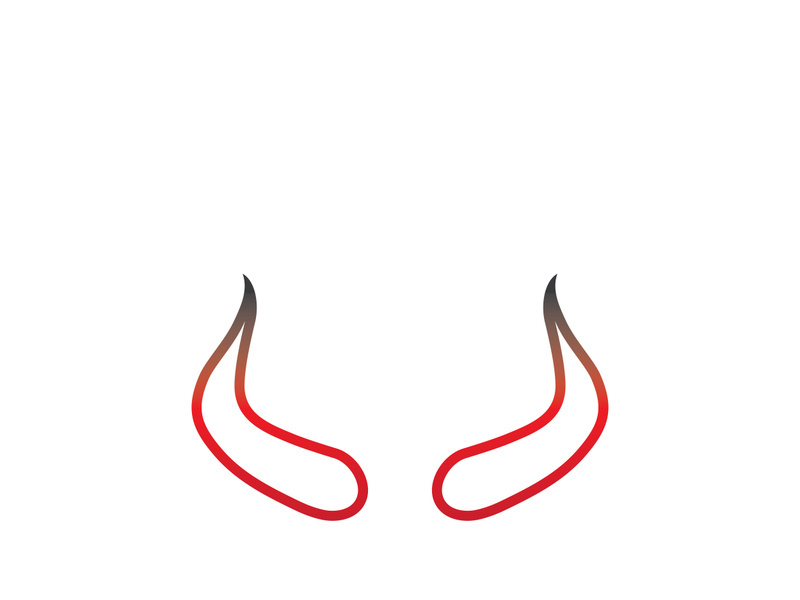Devil horn Vector icon design illustration Template