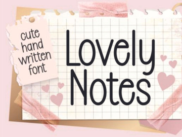 Lovely Notes Font preview picture