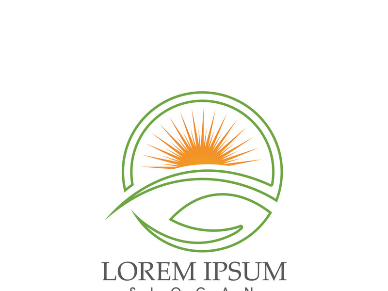 Logos of green Tree leaf ecology nature element vector