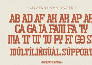 Famous Varsity - Vintage Slab Serif