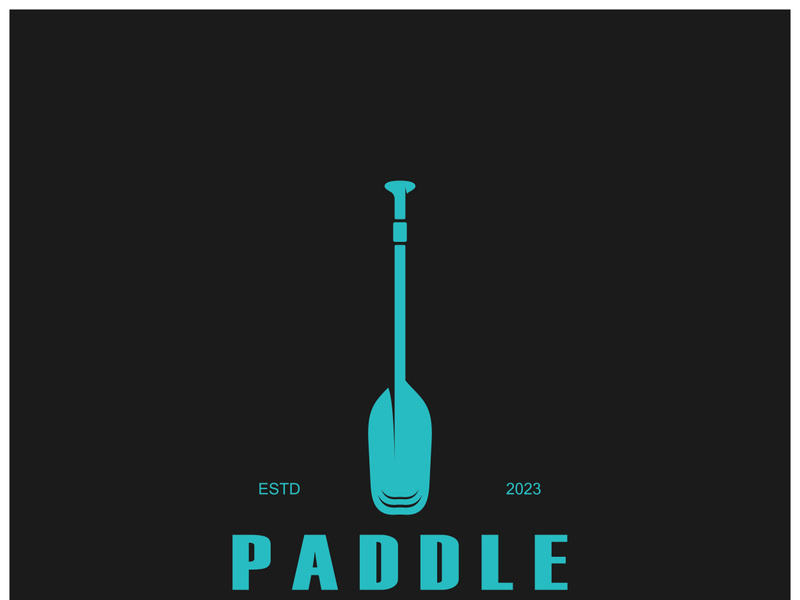 simple paddle logo,design for surfing,rafting,canoe,boat,surfing and rowing equipment business,vector