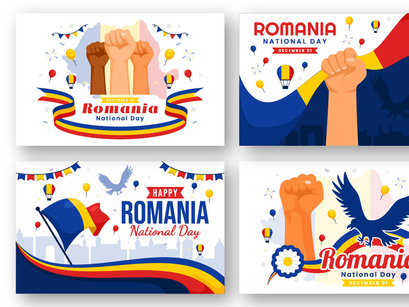 13 Romania National Day Illustration