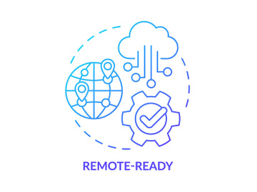 Remote-ready blue gradient concept icon preview picture