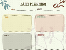 Printable note work daily or study planner for productivity