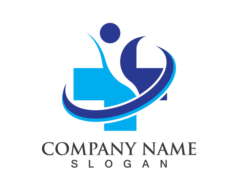 Medical health icon digital logo design vector illustration