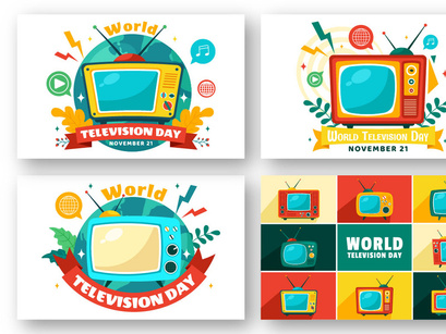 13 World Television Day Illustration