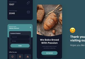 Tostar - Order Bread Mobile App Dark Mode