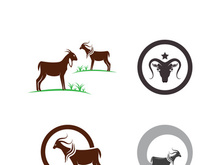 Goat logo template vector icon illustration design