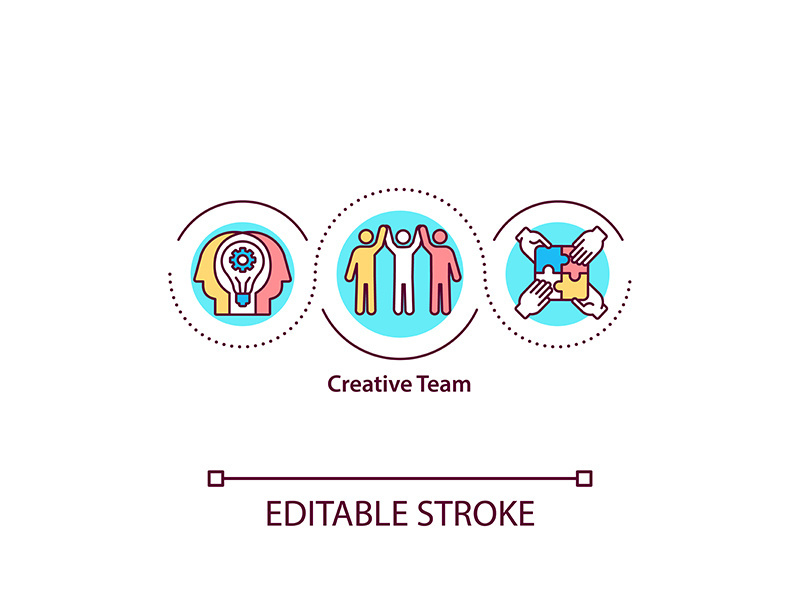 Creative team concept icon