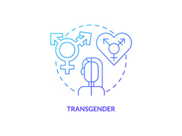 Transgender blue gradient concept icon preview picture