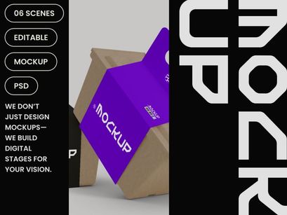 Paper Gift Box Mockup
