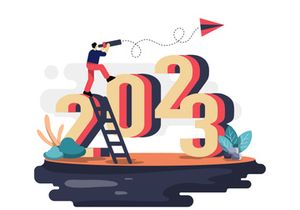 Happy new year 2023 flat illustration