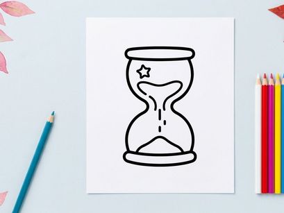 Reloj de arena con cara triste que muestra el tiempo agotándose. Símbolo de estrés y presión por plazos.