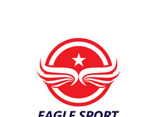 Eagle wing logo design vector image template