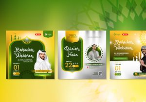 Webinar Social Media Post template for Holy Ramadan Event