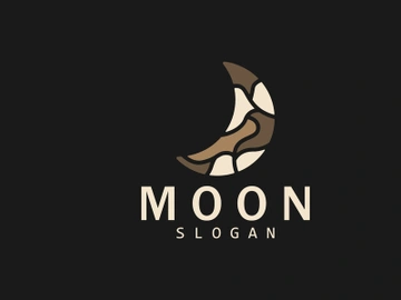 Moon Logo, Crescent Star And Moon Design preview picture