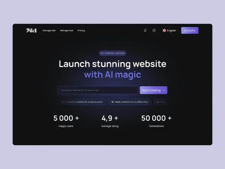 Cricket v1.0 - AI Website Builder SaaS Platform for Prompt-Based Site Generation