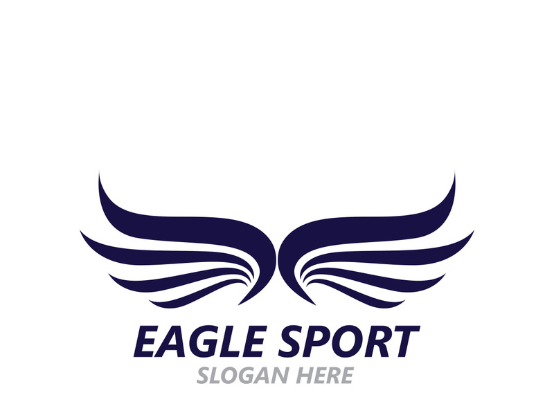 Eagle wing logo design vector image template