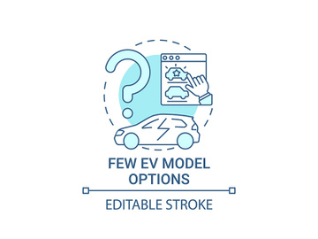 Few EV model options concept icon. preview picture