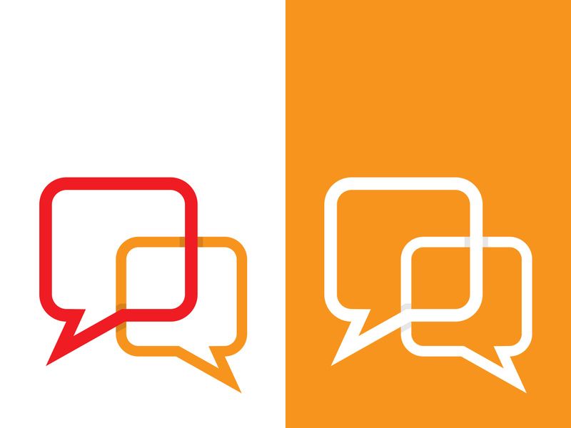 Speech bubble icon logo template vector illustration