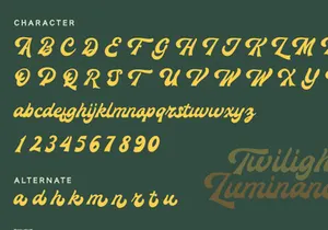 Twilight Luminance - Vintage Script
