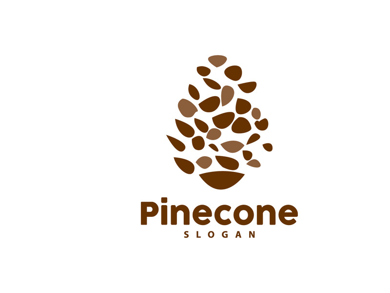 Pine Cone Logo, Elegant Luxury Pine Simple Design