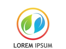 Natural green leaf logo design.