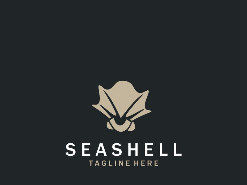 Seashell Logo. Ocean Animals premium quality graphic outline symbols collection