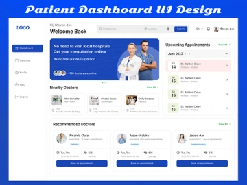Patient Dashboard UI Design Appointment Booking & Tracking preview picture