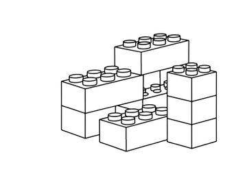 3D isometric blocks with cups vector illustration preview picture