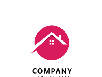 Real estate logo template vector.Abstract house icon preview picture