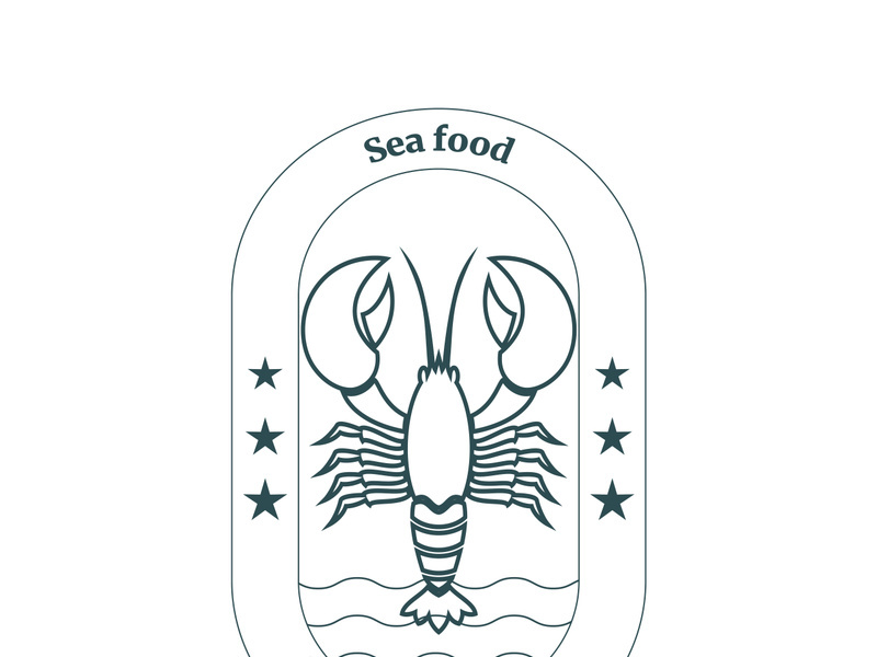 Vintage lobster logo
