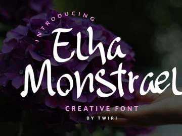 Elha Monstrael Font Handwritten preview picture