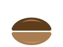 coffee bean icon vector illustration template