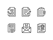 Legal Document Icon in Line Style