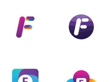 Modern F initial letter logo. preview picture