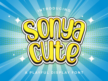 Sonya Cute - Playful Display Font preview picture
