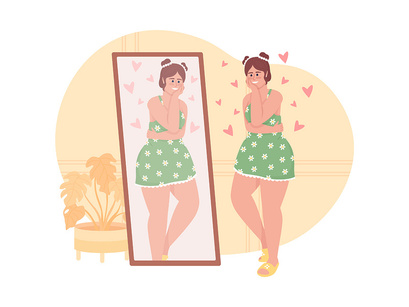 Body positive illustration set
