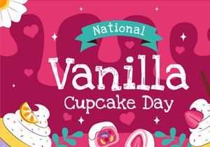 10 National Vanilla Cupcake Day Illustration