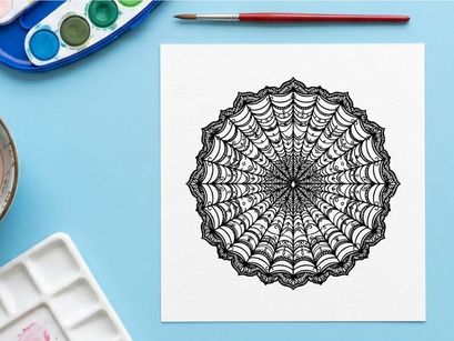 Diseño de mandala geométrico intrincado para arte y decoración. Patrón circular simétrico con detalles de líneas y motivos ornamentales.