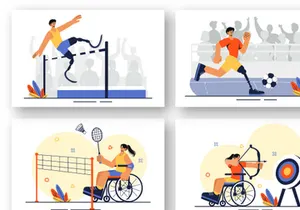 9 Sports for Disabled People Illustration