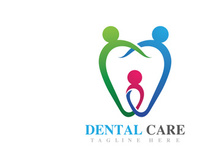 Dental care logo vector icon design