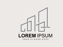 House Logo, Building Furniture Design, Construction Vector, Property Brand Icon, Real Estate, Housing