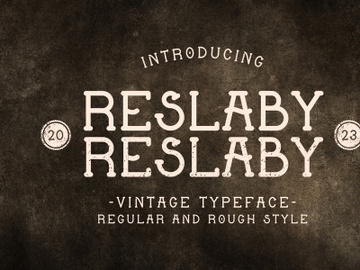 Reslaby - Vintage Typeface preview picture
