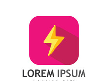 Colorful electric lightning logo design.