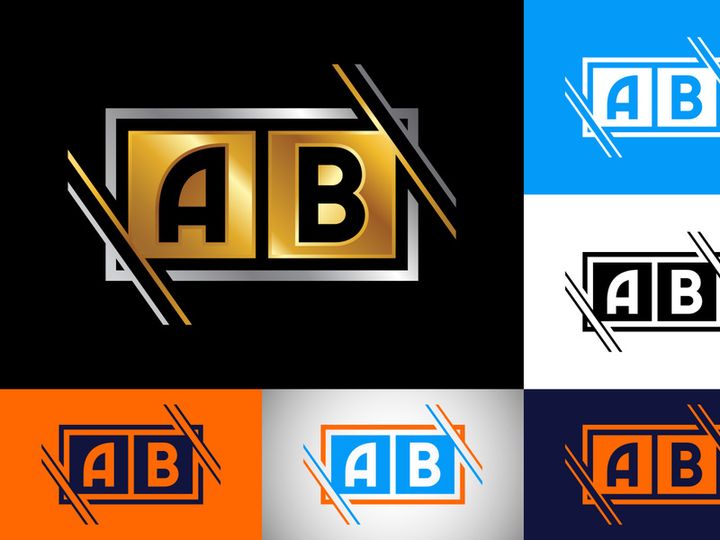 Initial Letter A B Logo Design Vector Template. Graphic Alphabet Symbol For Corporate Business Identity