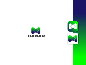 H logo - Lettermark logo - Letter h logo - gradient logo - business logo design preview picture
