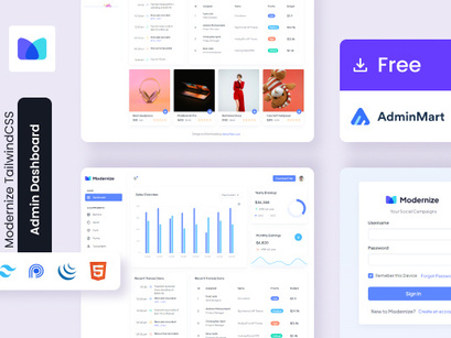 Modernize Free Tailwind Admin Dashboard Template