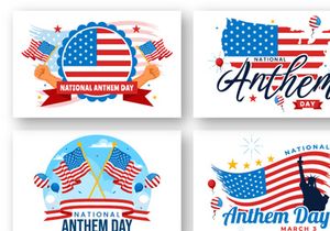 12 National Anthem Day Illustration