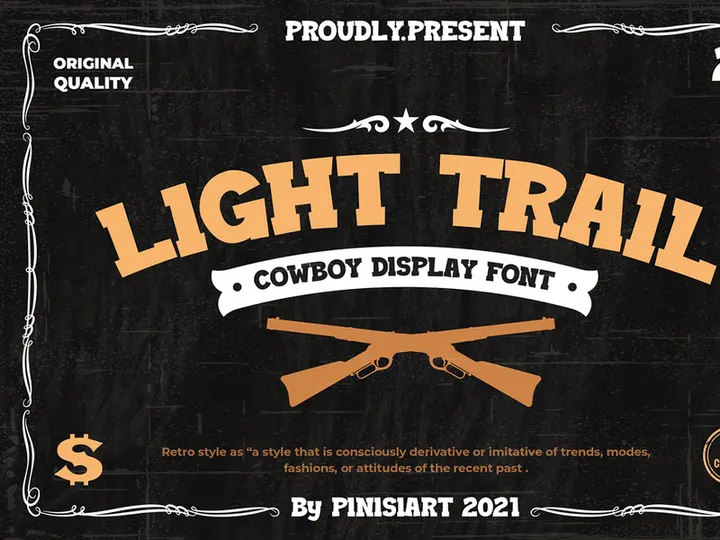 Light Trail – Western Font